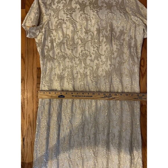 VTG. 1950's Gold  CUSTOM MADE - Brocade Dress And Jacket  Medium - Picture 6 of 6